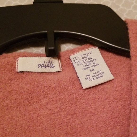 Anthropologie Odille Pink Floral Applique Sweater - Picture 2 of 2